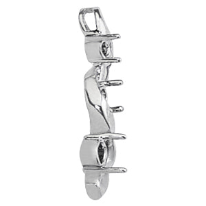 14K White Gold 0.35ctw Round Diamond Pendant