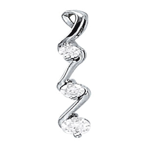 Platinum 0.35 CT Round Diamond Three-Stone Pendant