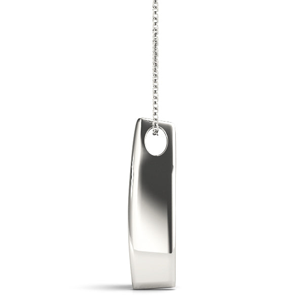 14K White Gold 1/2 ct Diamond Three-Stone Pendant