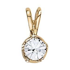 Platinum 1/3 CT Round Diamond Solitaire Pendant