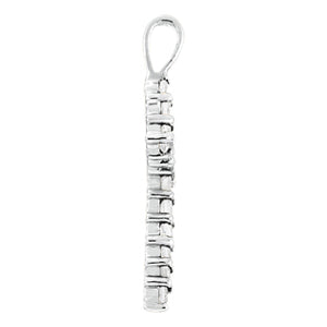 14K White Gold Diamond Fashion Pendant