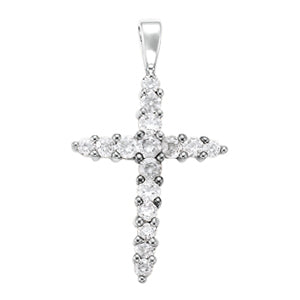14K White Gold Diamond Fashion Pendant