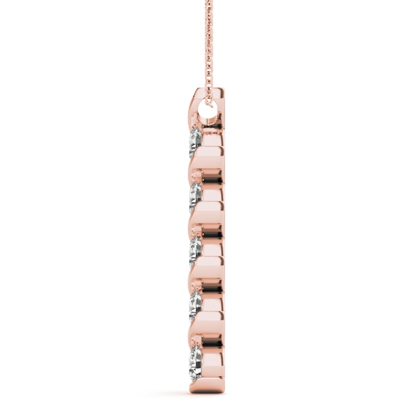 14K Rose Gold 1 ct tw Fashion Diamond Pendant