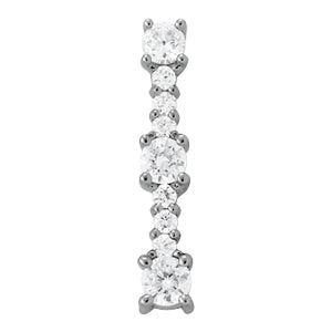 18K White Gold 1 CT Diamond Cluster Pendant
