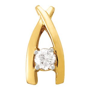 1/3 CT Platinum Round Diamond Solitaire Pendant