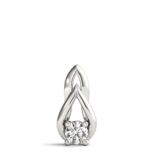 Platinum 1/3 CT Round Diamond Solitaire Pendant