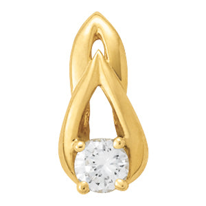 Platinum 1/3 CT Round Diamond Solitaire Pendant