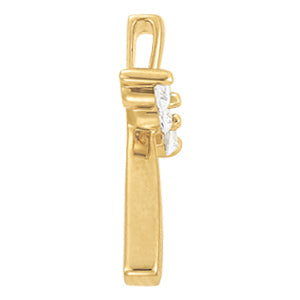 18K White Gold Multi-Diamond Fashion Cross Pendant