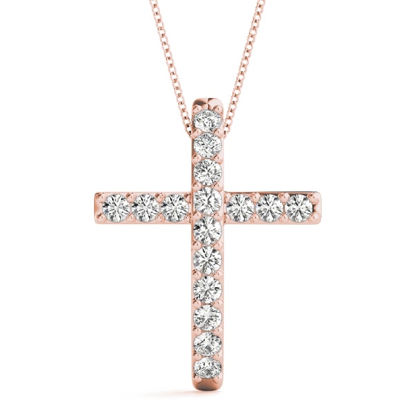 18K Rose Gold 1/2 ct tw Fashion Diamond Pendant