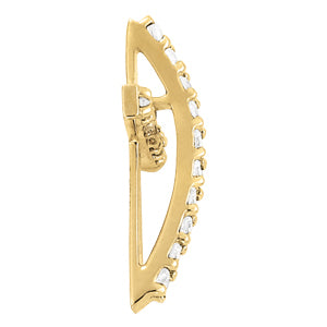 Platinum Round Diamond Fashion Cross Pendant