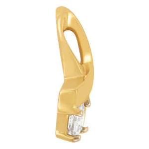 Platinum 1/3 CT Square Diamond Solitaire Pendant