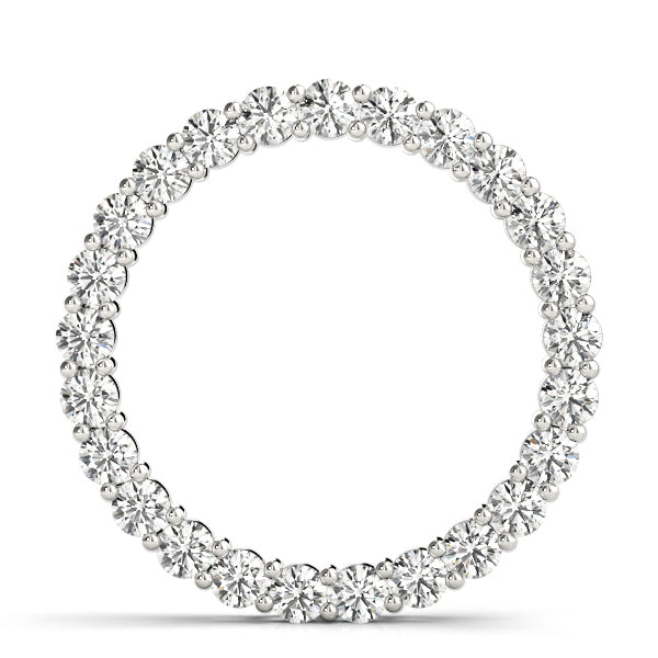 Platinum Diamond Circle Pendant 1.5 ctw