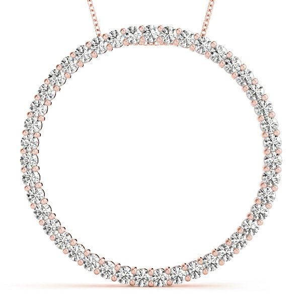 18K Rose Gold 1 ct tw Fashion Diamond Pendant