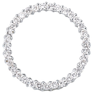Platinum Diamond Circle Fashion Pendant