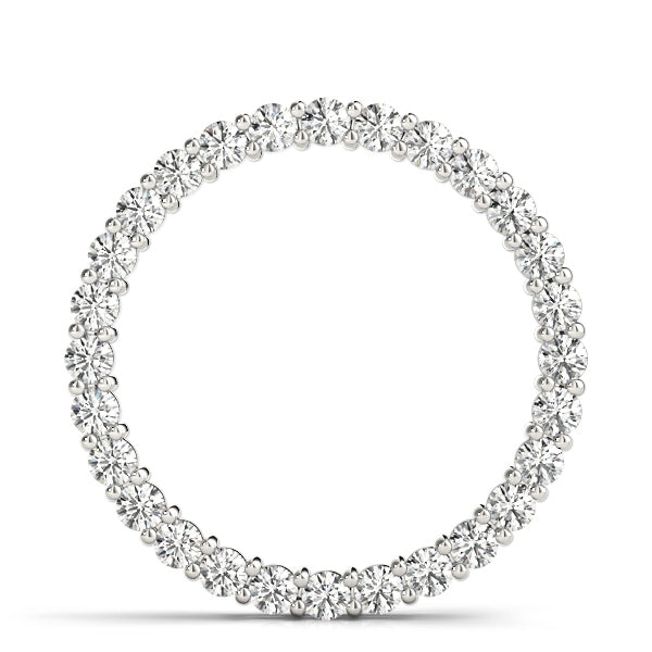 Platinum Diamond Circle Pendant 1 ctw