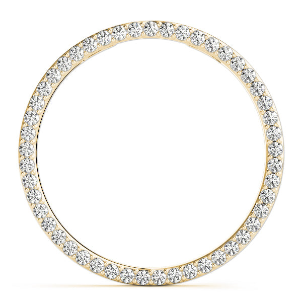 18K Yellow Gold Multi-Diamond Circle Pendant