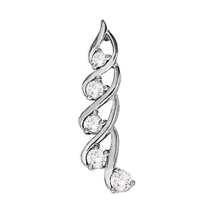 1 CT Platinum Round Diamond Journey Pendant