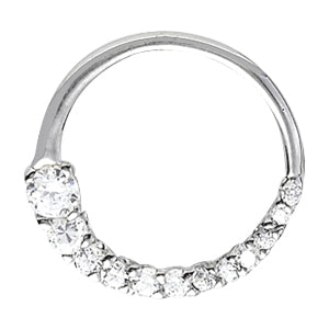 Platinum 1 CT Diamond Journey Pendant Necklace