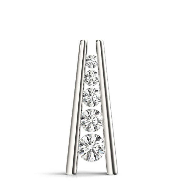 Platinum 1 CT Diamond Journey Pendant Necklace