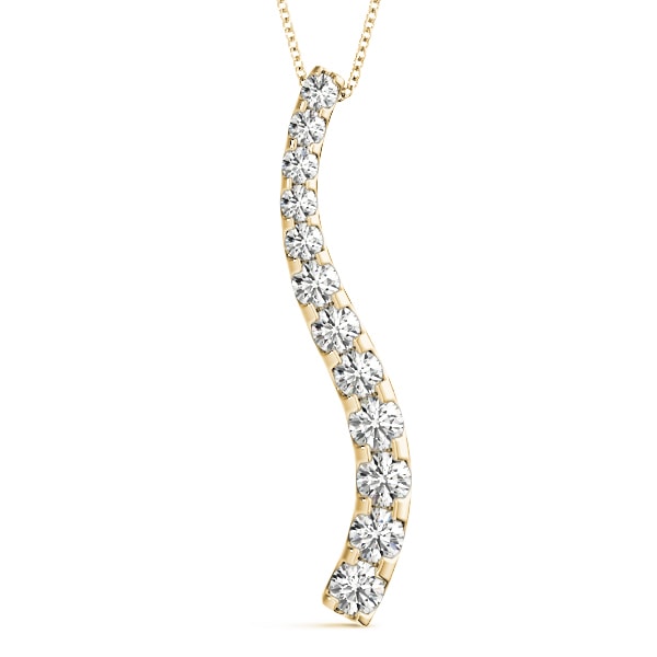 14K Yellow Gold 1 ct tw Fashion Diamond Pendant