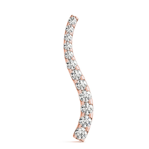 18K Rose Gold Round Diamond Fashion Pendant