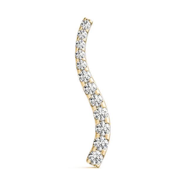 18K Yellow Gold Round Diamond Journey Pendant
