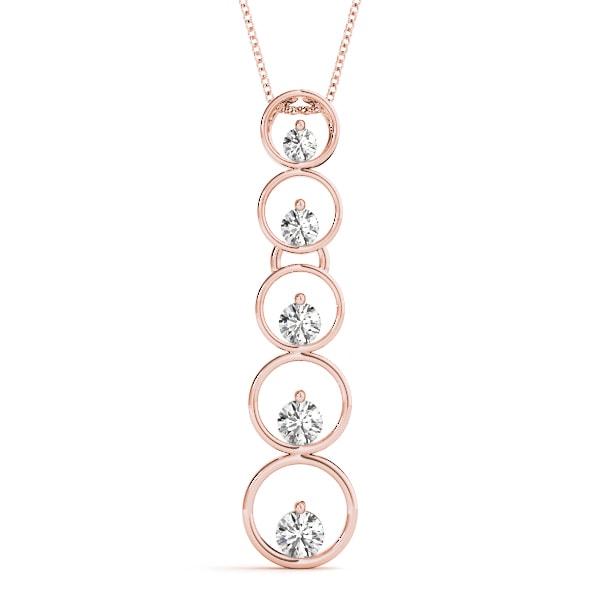 18K Rose Gold 1 ct tw Fashion Diamond Pendant