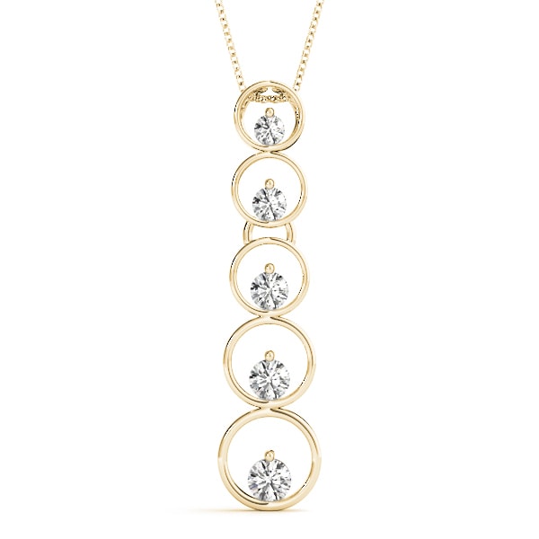 14K Yellow Gold 1 ct tw Fashion Diamond Pendant