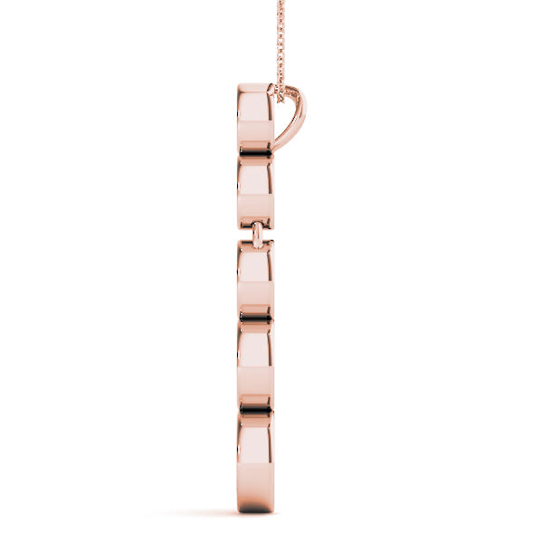 18K Rose Gold 1 ct Diamond Journey Pendant