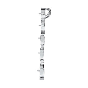 14K White Gold Round Diamond Journey Pendant