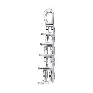 18K White Gold 1 CT Diamond Journey Pendant