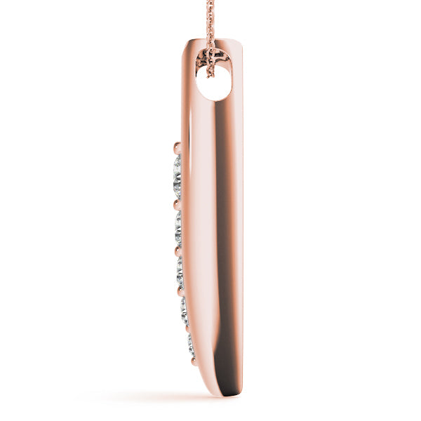 14K Rose Gold Diamond Journey Pendant