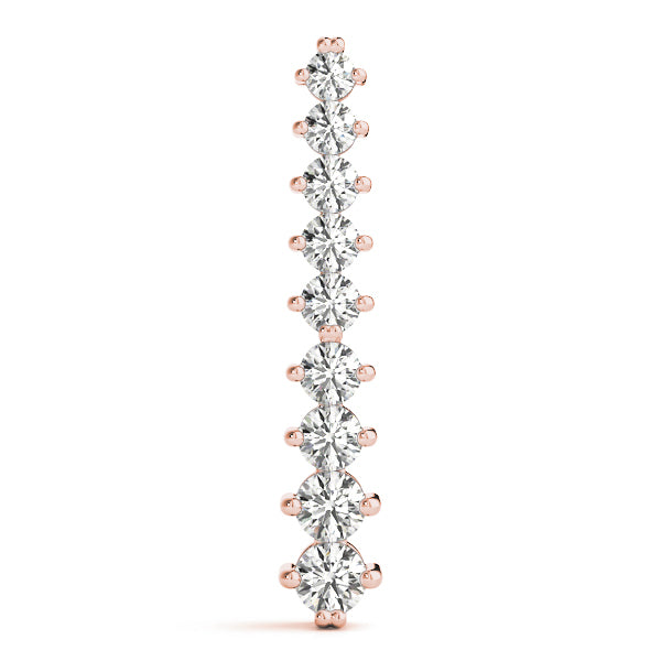 14K Rose Gold Diamond Journey Pendant