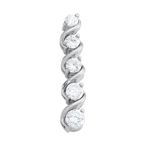 Platinum Round Diamond Journey Pendant