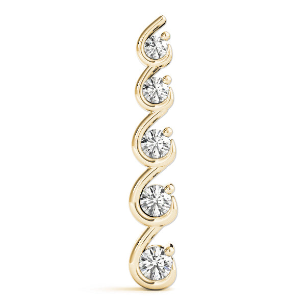 14K Yellow Gold Diamond Journey Pendant