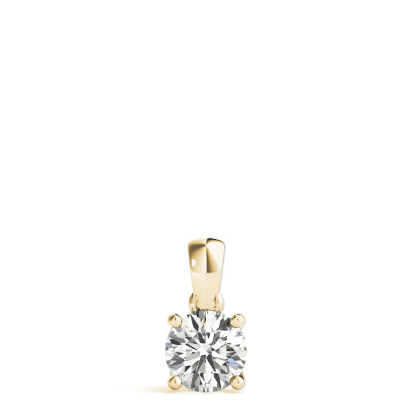 18K Yellow Gold 1ct Diamond Pendant Necklace