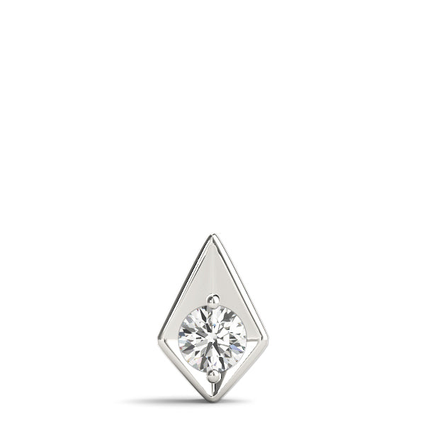 18K White Gold 1/2 ct Diamond Solitaire Pendant