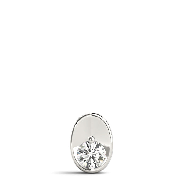 18K White Gold 1/2 ct Diamond Solitaire Pendant