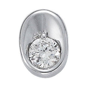 18K White Gold 1/2 ct Diamond Solitaire Pendant