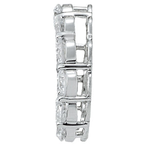 18K White Gold Diamond Circle Pendant - 3 ctw