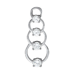 Platinum Diamond Journey Pendant 1 CT Total