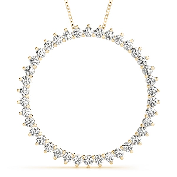 14K Yellow Gold 1/2 ct tw Fashion Diamond Pendant