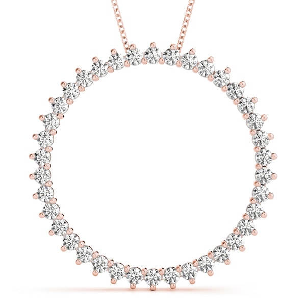 18K Rose Gold 1/2 ct tw Fashion Diamond Pendant