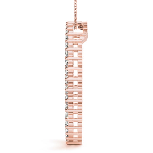 14K Rose Gold 1/2 ct tw Fashion Diamond Pendant