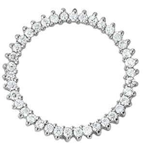 Platinum Diamond Circle Fashion Pendant