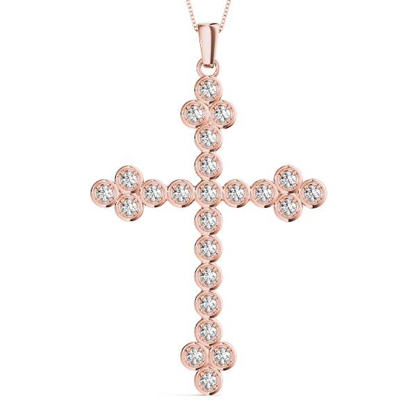 14K Rose Gold 1 ct tw Fashion Diamond Pendant