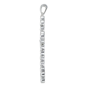 Platinum White Diamond Fashion Cross Pendant