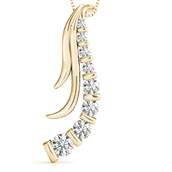 18K Yellow Gold 1 ct tw Fashion Diamond Pendant