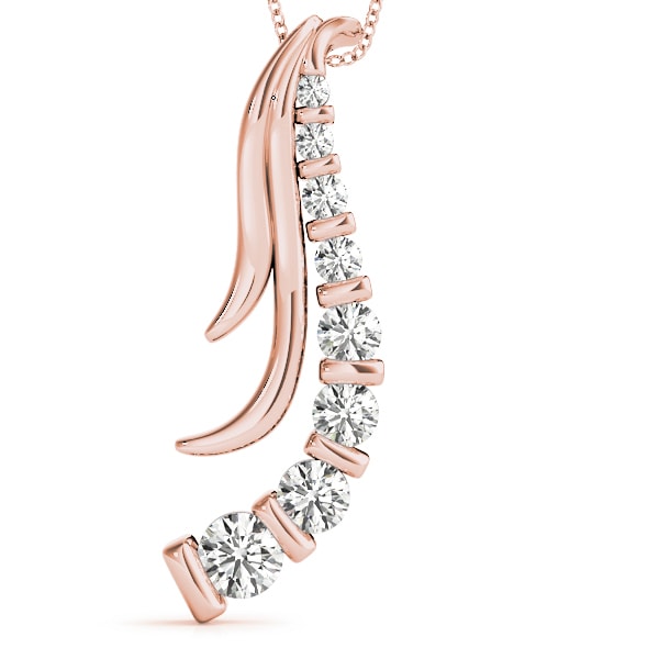 18K Rose Gold 1 ct tw Fashion Diamond Pendant