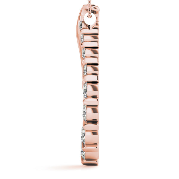 18K Rose Gold Diamond Journey Pendant